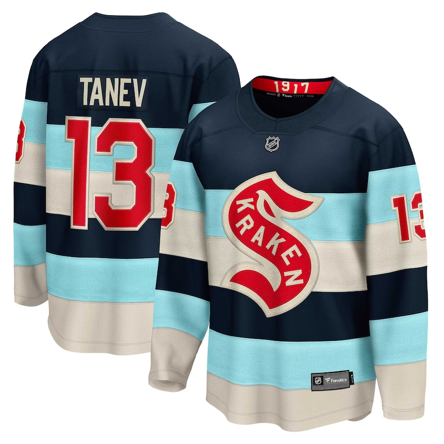 Men's Seattle Kraken Brandon Tanev #13 Deep Sea Blue 2024 NHL Winter Classic Breakaway Jersey